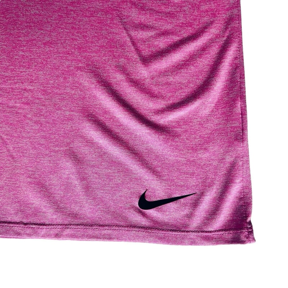 Nike Dri-Fit Womens Pink Gym Shirt Medium Swoosh Logo Activewear Workout Running - Picture 8 of 12